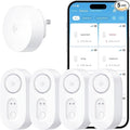 GoveeLife Upgraded Smart Water Leak Detector 1s with 1804ft Ultra-Long Range, WiFi Water Sensor with SMS/Email/APP Push and Sound Alarm, 5-Year Battery Life, Suit for Home, Basement, Kitchen, 4 Pack