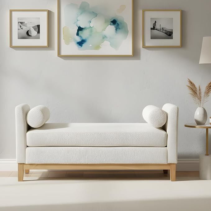 KEIKI Boucle Bench Ottoman by KEIKI
