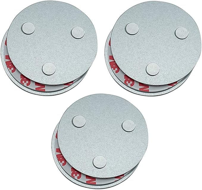 meioro Magnetic Smoke Detector Installation Tool,Quick and Easy Fastening Ceiling Mounted Kit for Smoke Alarm Ø 70mm,No Need Drill 10 Seconds Install Smoke Sensors(3 pcs)