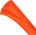 Split Wire Loom Tubing, Cable Protector Sleeve, Braided Cable Management for TV/Computer/Home Theater/Engine Bay, Cord Protectors from Pets No Chew (Orange, 3/8"-10ft)