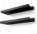 Black Floating Shelves for Wall Decor, 14 in Shelf by Unknown