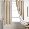 Diraysid 100% Blackout Curtains Beige Linen Curtains by Diraysid%2C+refresh+your+life