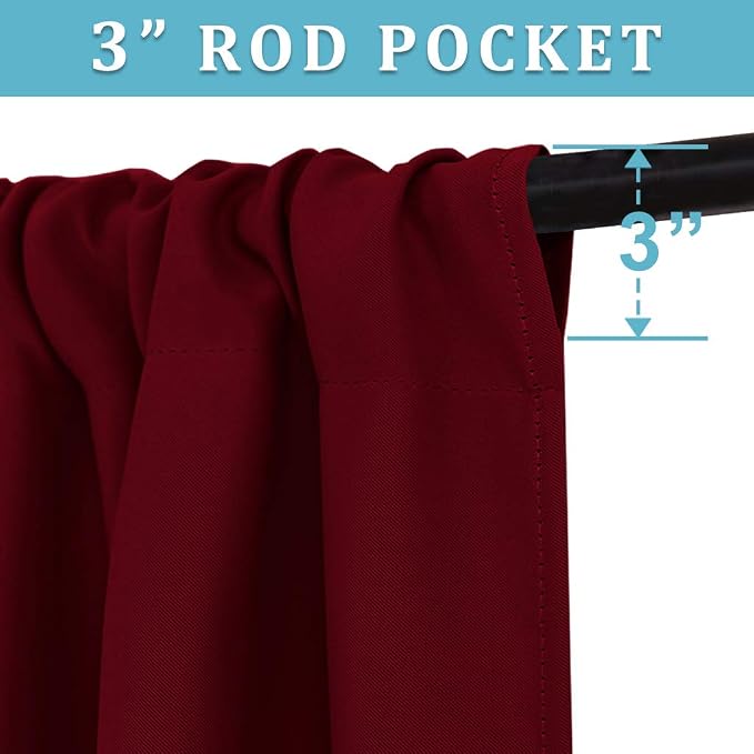 RYB HOME Cafe Blackout Curtains 24 inch Length - Image 3