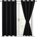 Blackout Curtains for Bedroom, 2 Drape Panels, 52 x 45 Inch | Thermal Insulated by Hiasan