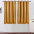 Blackout Curtains 66 x 54 Inch Long Mustard Yellow Curtains Set of 2 Panels by Lemomo