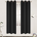 Yakamok Blackout Curtains 38x72 inch Black Thermal Drapes-Bedroom | 2 panels by Yakamok