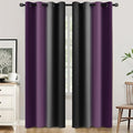 SimpleHome Ombre Purple and Black Room Darkening Curtains 84 inches Length | by SimpleHome