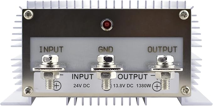Cllena DC 24V Step Down to 13.8V 100A 1380W Converter Voltage Regulator, Waterproof DC/DC Voltage Reducer Buck Transformer Power Supply for Golf Cart