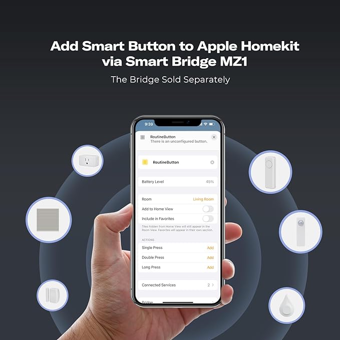 THIRDREALITY ZigBee Smart Button Blue, 3-Way Remote Control, Require Zigbee hub, Work with SmartThings, Aeotec, Hubitat, Home Assistant, Third Reality Hub, Battery Included.