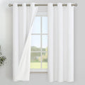 YoungsTex White Linen 100% Blackout Curtains by YoungsTex