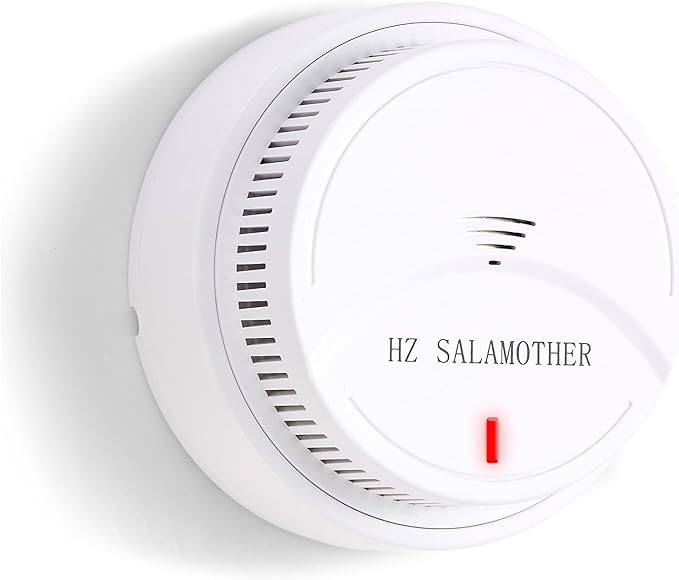 Smoke Detector 1 Pack,Fire Alarms Smoke Detectors with Photoelectric Technology with LED Lndicator and Test Button,Smoke Alarm for Home,Bedroom,Kitchen