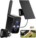 IHOXTX 4G SIM Cellular Security Cameras Wireless Outdoor/Indoor with Solar Panel: No WiFi Battery Operated Camera for Home Security with 2-Way Audio - Color Night Vision House CCTV Cam