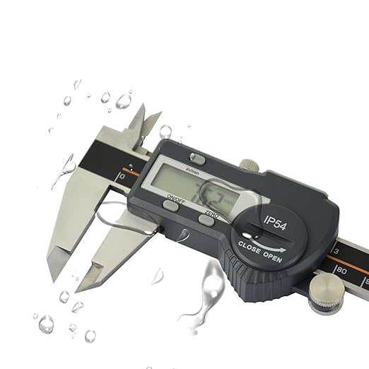 AICEY Digital Caliper Measuring Tool, IP54 Waterproof Stainless Steel Electronic Caliper with Large LCD Display Digital Micrometer, Available in 12in/300mm （ACE-KC30）