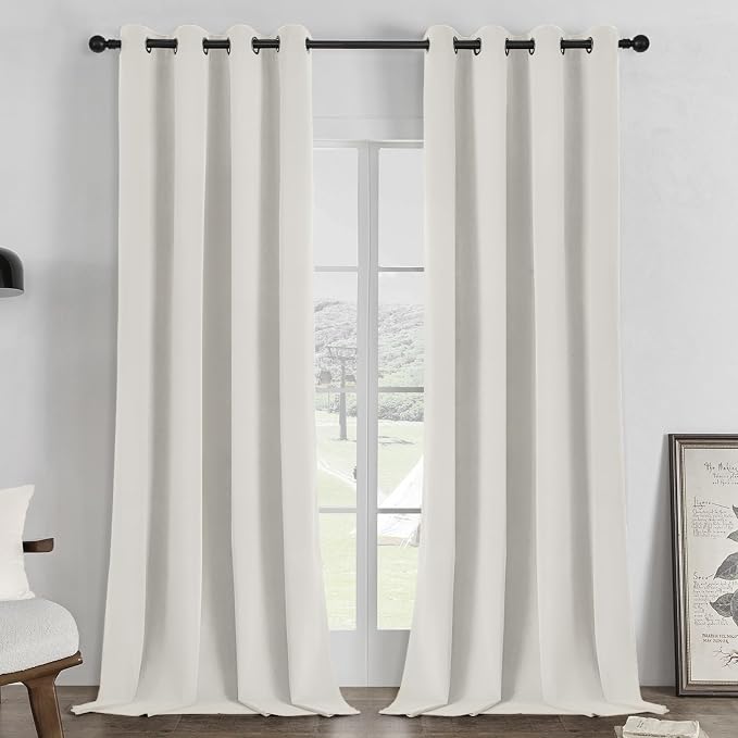Joydeco 100% Blackout Curtains Velvet Black Out Curtain 84 Inch Drapes | by JOYDECO