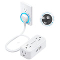 TROND 360° Rotating Flat Plug Power Strip 3ft, 4 Widely AC Outlets, Wall Mount by TRONDOfficial