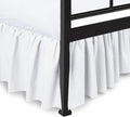 Ruffled Bed Skirt with Split Corners, White, Full 12 Inch Drop Bedskirt, Hotel Quality Brushed Microfiber Wrinkle Free Dust Ruffle Bed Skirt Full Size