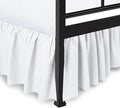 Ruffled Bed Skirt with Split Corners, White, Queen 12 Inch Drop Bedskirt, Hotel Quality Brushed Microfiber Wrinkle Free Dust Ruffle Bed Skirt Queen Size