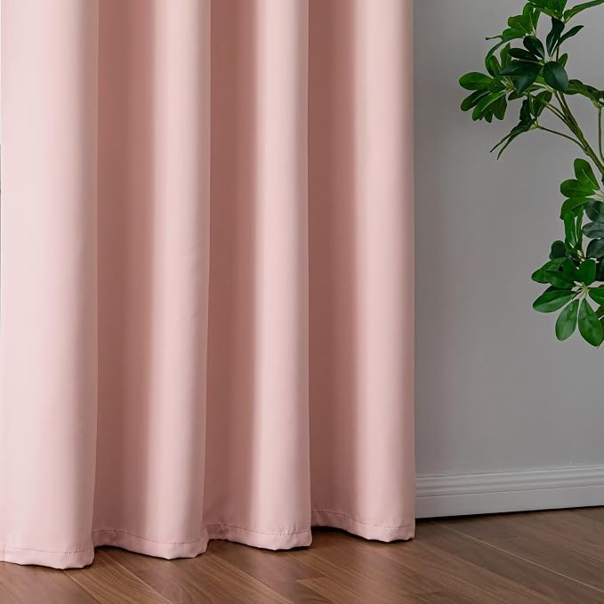 IGEMAEVE Blackout Curtains for Bedroom Grommets Gossamer Pink 52" W x 84" L | - Image 5
