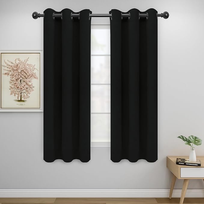 Easy-Going Blackout Curtains for Bedroom, Solid Thermal Insulated Grommet and by Easy-Going