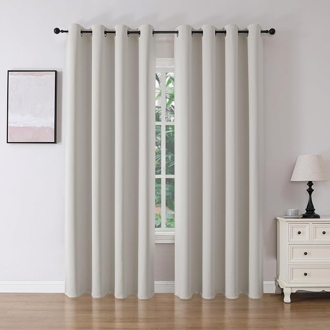 Joydeco Blackout Curtains 90 Inch Length 2 Panels Set, Thermal Insulated Long by JOYDECO