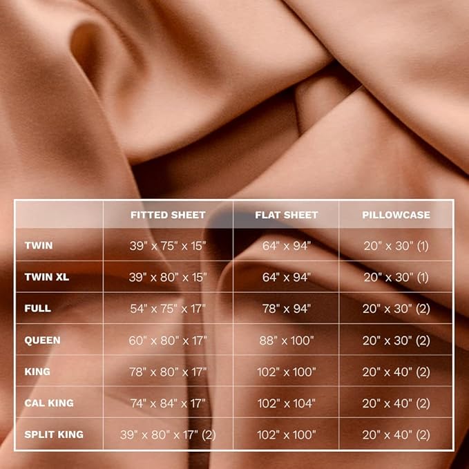LUXOME Luxury Sheet Set | 100% Rayon (Viscose) from Bamboo | Twin Size - Terracotta | Deep Pockets | 3-Piece Set (Fitted, Flat, Pillowcase)