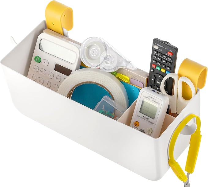 2 Pack Bedside Organizer Hanging Caddy, Bunk Bed Shelf Plastic Storage Basket - Image 3