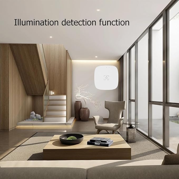 Smart Zigbee/WiFi Motion Sensor, Human Presence Motion Sensor with PIR and Millimeter Wave Detection, Static Presence Recognition, Light and Environmental Monitoring(D)