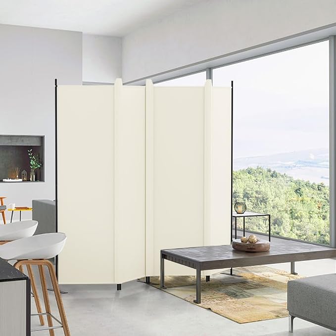 Kokorona 4 Panel Room Divider, 6FT Tall Folding Privacy Screen Wall Dividers - Image 7