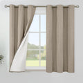 YoungsTex Taupe Linen Blackout Curtains 54 Inch Length by YoungsTex