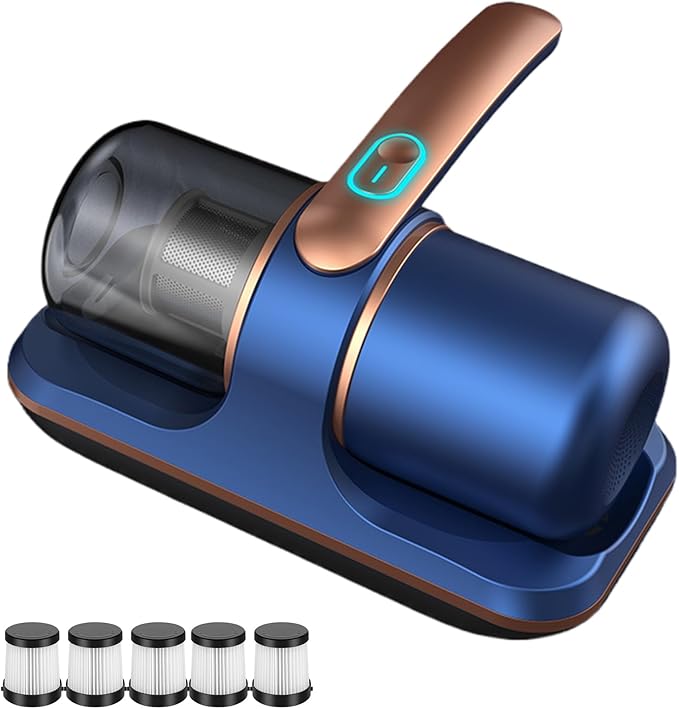 Pure Sleepy Pro Bed Vacuum Dust Mites, 2025 Upgrade 12000pa Pure Sleepy Pro Bed Vacuum, Mattress Cleaner Machine Deep Cleaner with Uv-C Light, 8,000 Vibrations Per Minute (Blue)