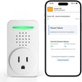 Power Failure Alarm WiFi with 4 Email Addresses, Loud 120dB Smart Power Outage Alarm with 6 Sirens, Freezer Alert WiFi Wireless, Smart Power Failure Detector for GFCI Trips, Sump Pump