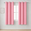 Pink Blackout Curtains 34 x 63 Inch Length/Set of 2 Curtain Panels/Thermal by Lemomo