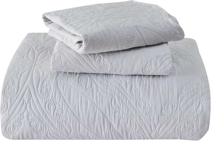 Kingnex Oversized Cal King Bedspreads 120x120 Ultrasonic Quilted White | - Image 8