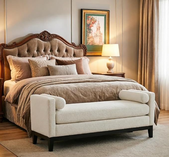 66.34" Upholstered End of Bed Bench by Unknown