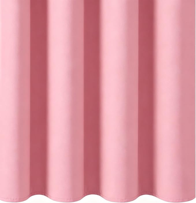 Blackout Curtains 52 x 63 inch/Pink Curtains Set of 2 Panels/Thermal Insulated - Image 8