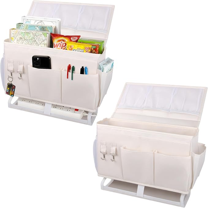 2Pcs Bedside Caddy for Dorm Bed Bedside Organizer, Bedside Storage by Unknown