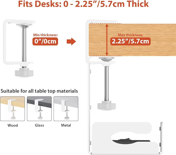 Univivi Under Desk Cable Management Tray, Cable Management, 32 inch, Under Desk - Image 7