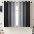 COSVIYA Grommet Ombre Black Room Darkening Curtains 45 inch by COSVIYA