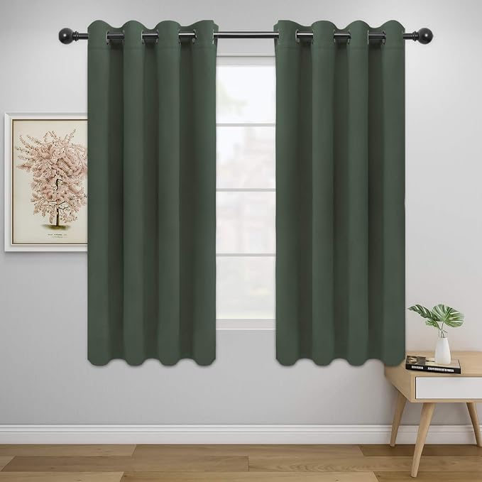 Easy-Going Blackout Curtains for Bedroom, Solid Thermal Insulated Grommet and by Easy-Going