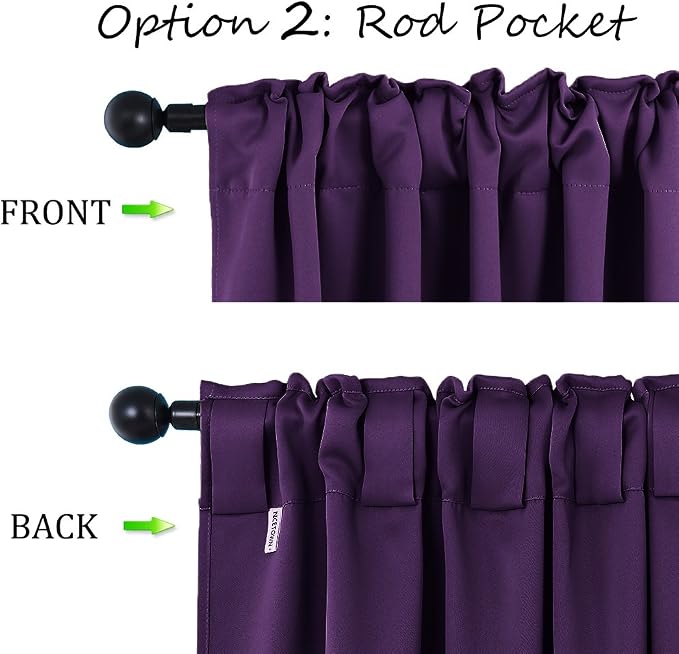 NICETOWN Bedroom Curtains Blackout Drapery Panels - Image 4