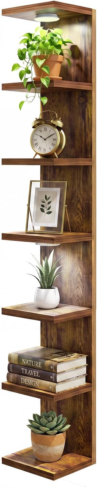 Fixwal 7 Tier Wall Shelf with LED Lights by Fixwal