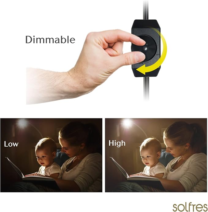 Patented Innovative Design Headboard Reading Light. No Drilling Golden Book - Image 6
