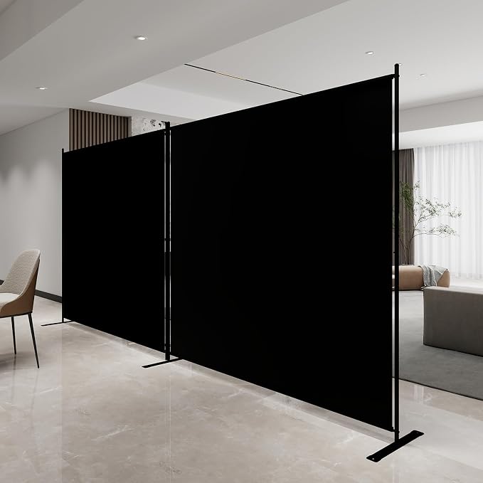 T&Jero 2-Panel Folding Room Divider, 6ft Tall Portable Privacy Screen Wall by TJero