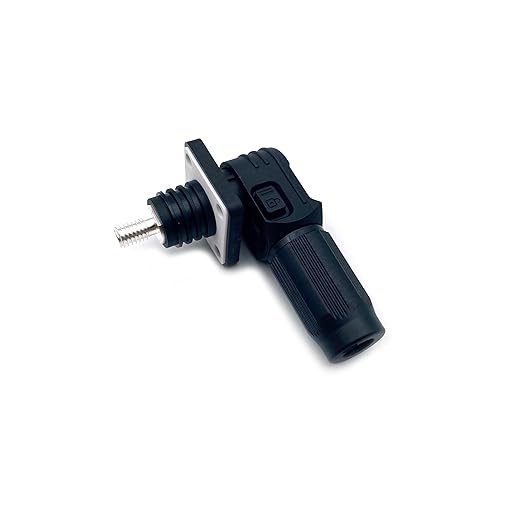 450A Battery Energy Storage Connector, 185mm² High Current Connectors IP67 Waterproof Stud Wiring Power Adapter Quick Plug Terminal Right Angle Plug and Socket (1500V Black)