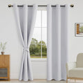 DWCN Greyish White Window Curtains – Thermal Insulated Energy Saving Drapes by DWCN