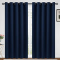 COSVIYA Grommet Blackout Room Darkening Navy Blue Curtains 84 inch Length | by COSVIYA