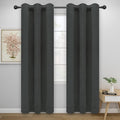 Easy-Going Thermal Grommet Blackout Curtains, 2 Panels 42x84 in, Dark Gray | by Easy-Going