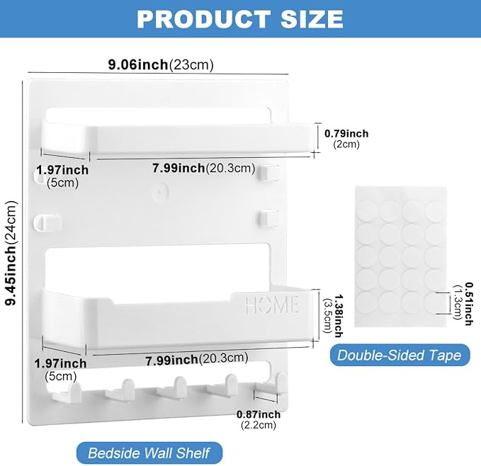 Bedside Shelf Wall Mount Organizer - Image 3