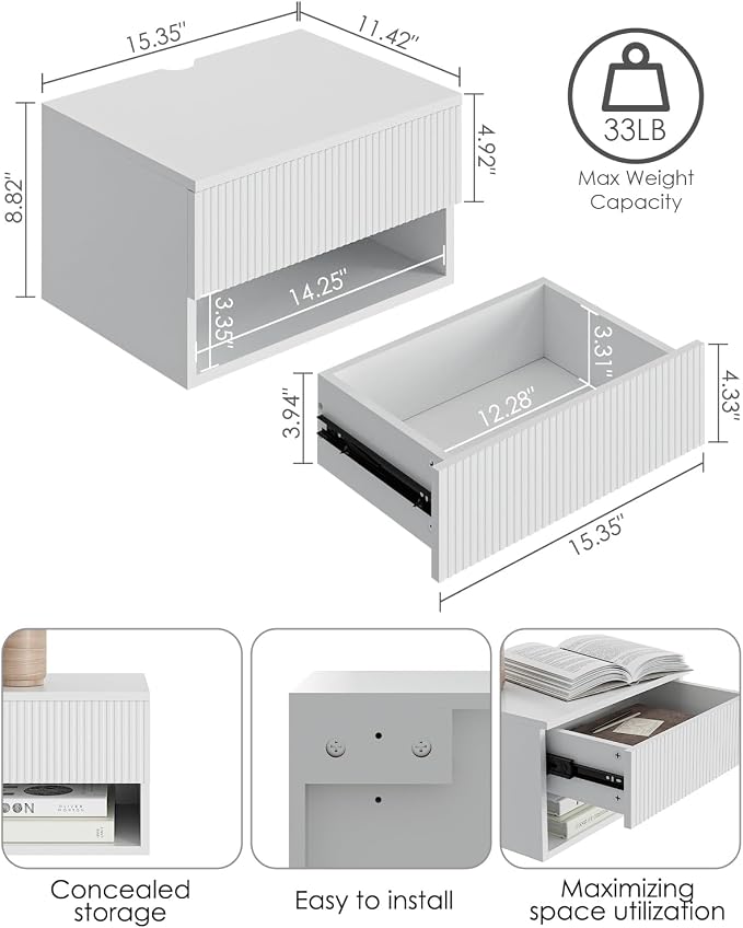 Modern Floating Nightstand - Image 2