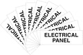 All Quality Basic Electrical Panel Sign - Fire Regulation Safety Compliance Sign - White - Large (10 Pack)